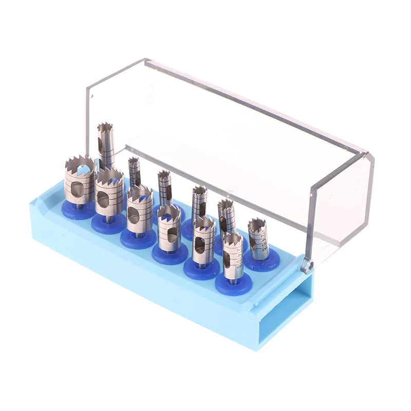 1/12 Stuks Tandheelkundige Implantaat Bot Trephine Met Bur Desinfectie Houder Voor Handstuk Chirurgisch Instrument Implantaat Boor