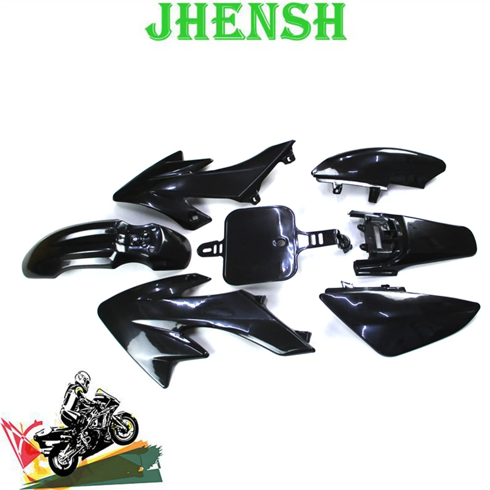 JHENSH Black Fairing Plastic Fender Kit For SDG SSR Piranha HONDA / Chinese CRF50 XR50 50cc 70cc 90cc 110cc 125cc 140cc 150cc