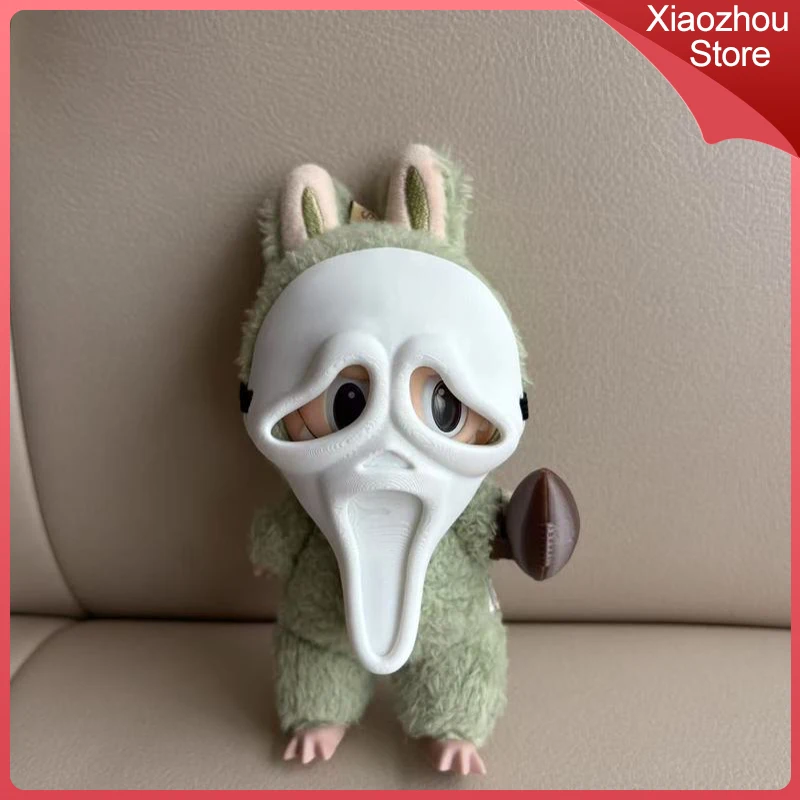 

Новинка, подходит для маски Labubu, 17 см, кукла, дурацкая маска, украшения с призраками на Хэллоуин, реквизит для косплея, креативные аксессуары для кукол