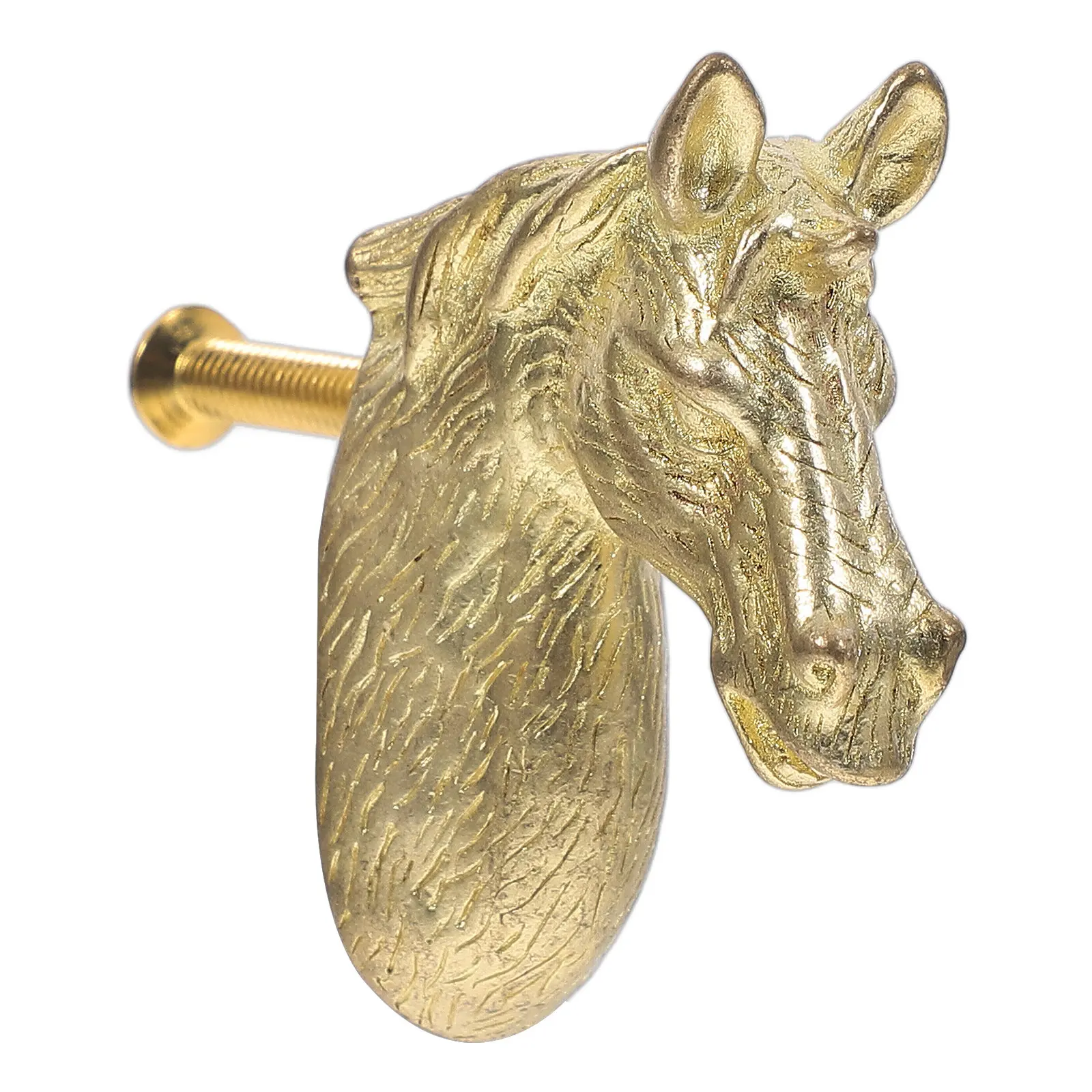 Unicorn Handle Vintage Brass Animal Head Cabinet Drawer Knob Easy Install Kitchen Dresser Pulls Drawer Knobs Knobs for Drawers