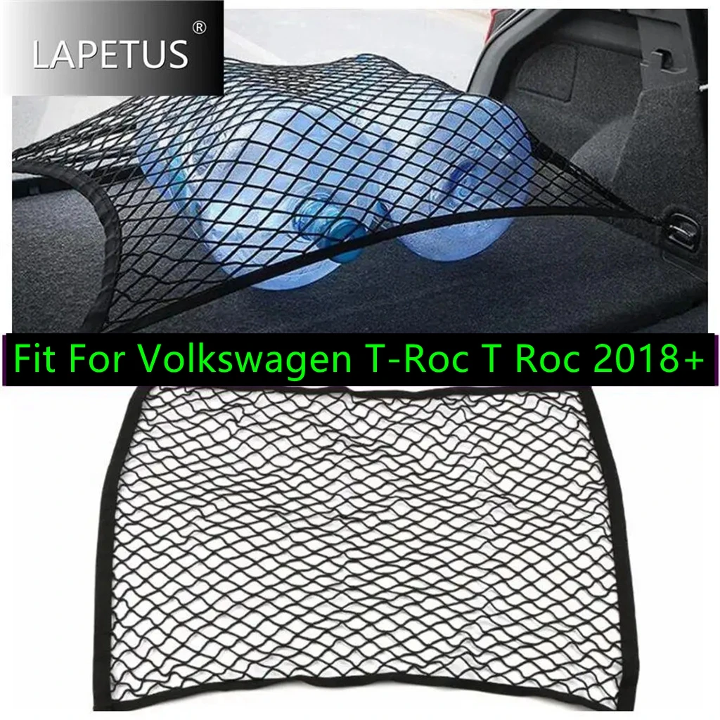 

Auto Rear Trunk Storage Net String Baggage Bag Luggage Cover For Volkswagen T-Roc T Roc 2018 2019 2020 2021 Interior Accessories