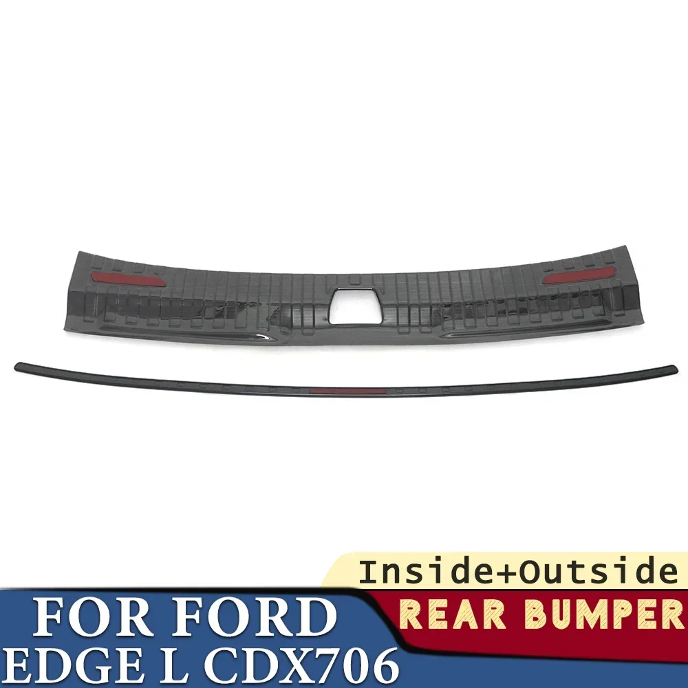 

Trunk Bumper for Ford Edge L CDX706 2022-2023 Car Accessories Stainless Rear Fender Protector Sill Cover Sticker Decoration