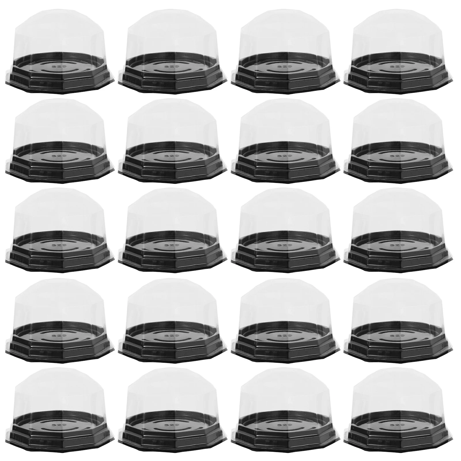 

100pcs Moon Container Clear Pet Food Packaging Box Transparent Dessert Container Lid Cake Carrier Cupcake Storage Box For Party