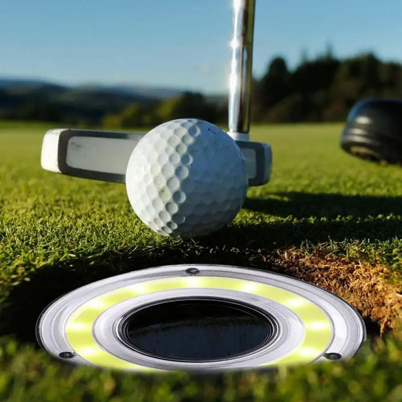 Golf Hole Night Light Three modes Glow Glowing Golf Hole Lights LED Golf Play Lasting Bright Night Sports Dark Glow Gifts