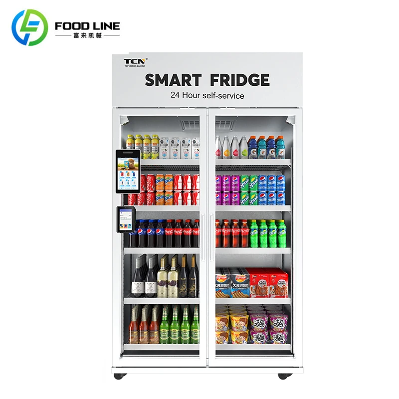 

FL Торговый автомат с диспенсером пищевых продуктов Автоматический торговый автомат с умным холодильником для холодных здоровых продуктов