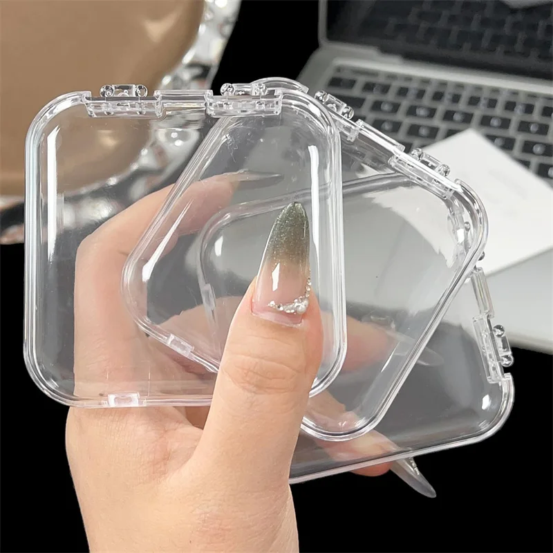 1/2/3pcs Makeup Powder Puff Organizer Box Clear Acrylic Makeup Sponge Protective Container Dust-Proof Transparent Puff Holder