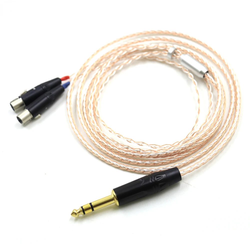 HIFI Single Crystal Copper Silver Mix Headphone Upgrade Cable For Audeze LCD-3 LCD-2 LCD-X LCD-XC LCD-4z LCD-MX4 LCD-GX