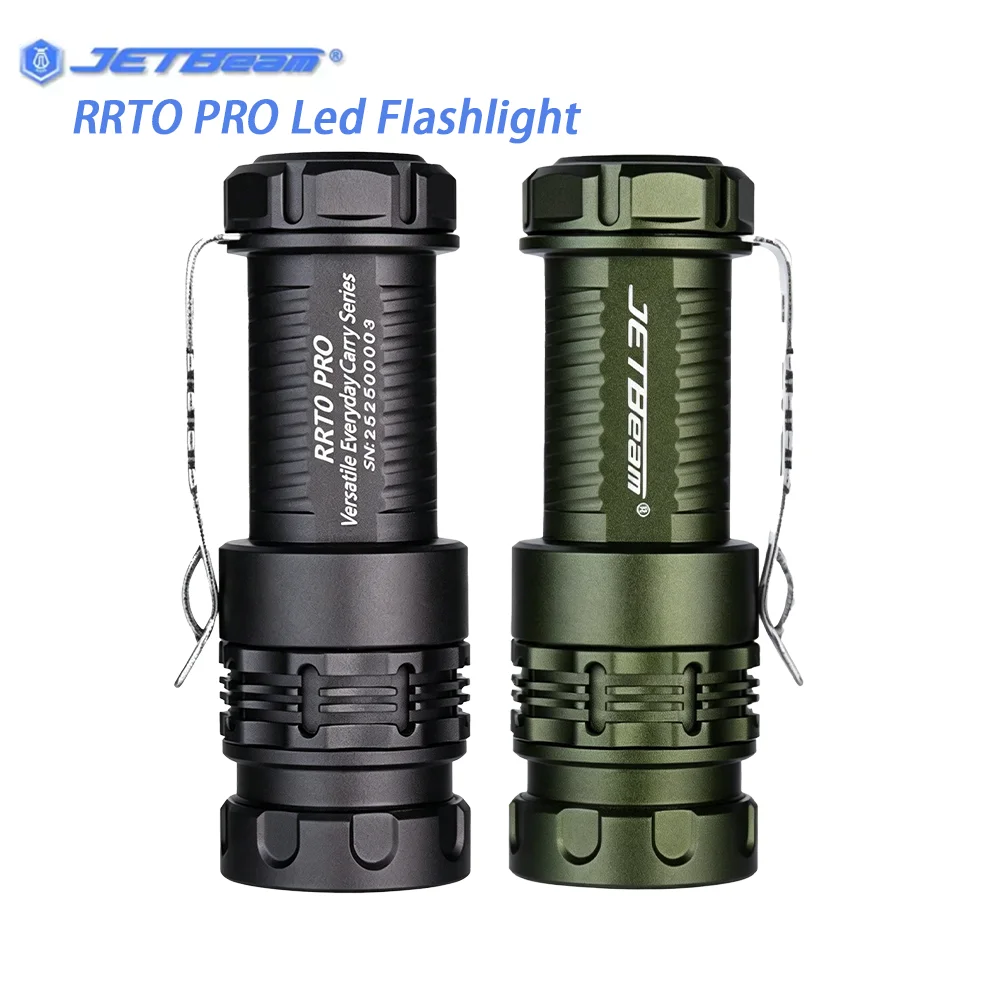 JETBeam RRT0 PRO led Flashlight 1680 Lumens Flashlights High Lumens Equipped With 3 High-Brightness LED RGB Light For Camping