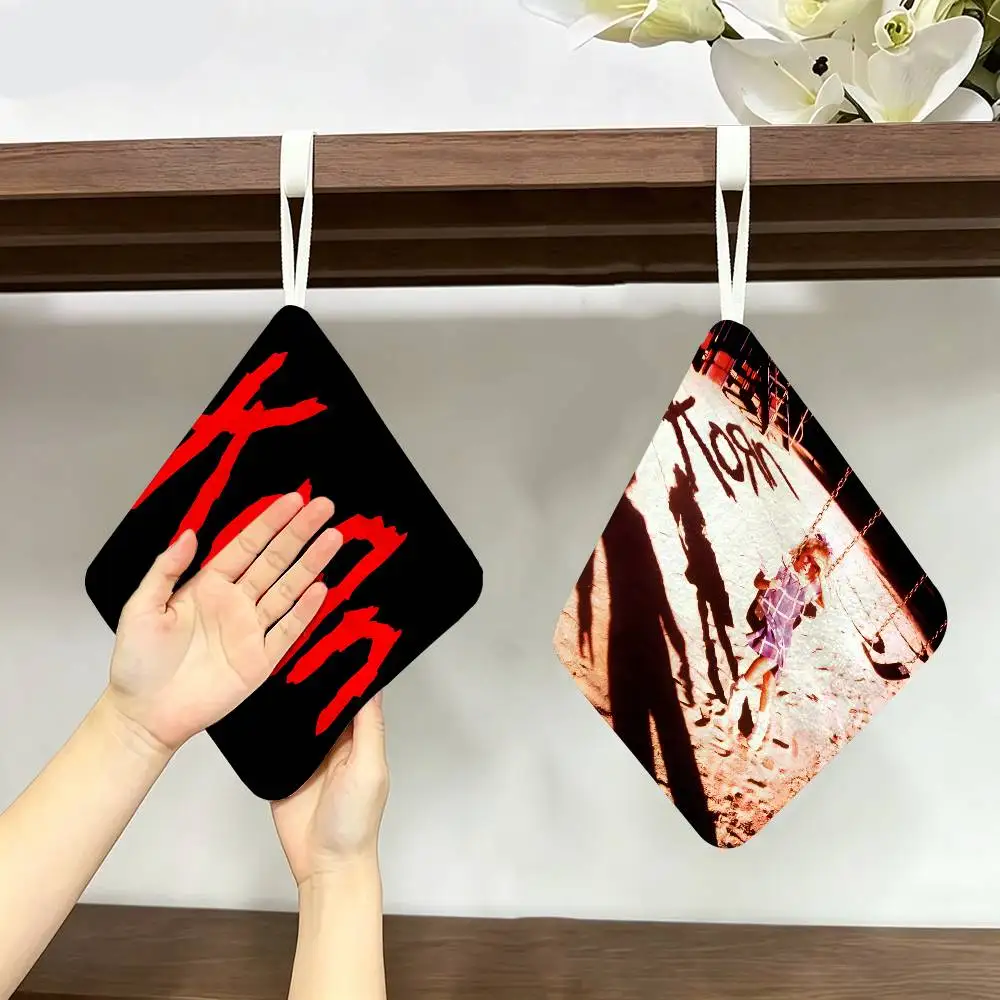 Rock K-Korn Household Hanging Towel, Polyester Cotton Hand Wiping Towel, Sturdy for Bathroom Bedroom