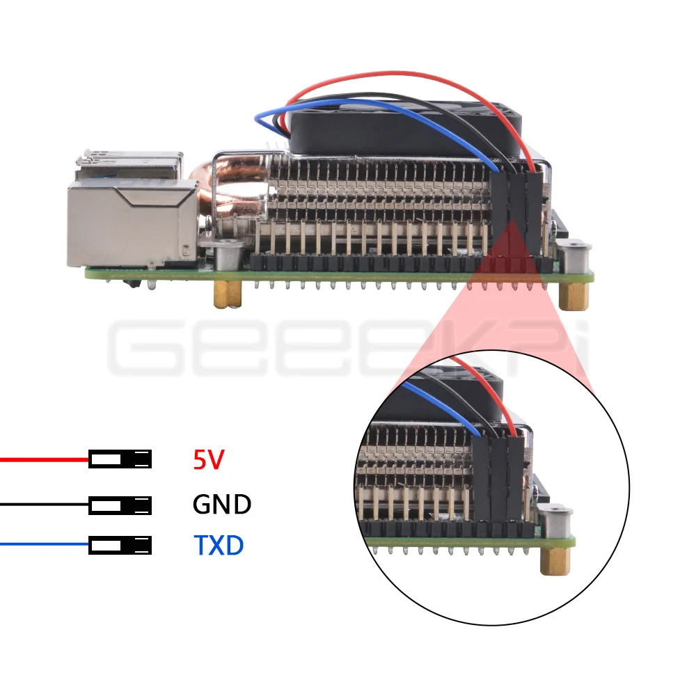 Imagem -04 - Geeekpi-raspberry pi 4b Metal Case Kit Compatível com Poe Hat Refrigerador Ultra Fino Ice Tower