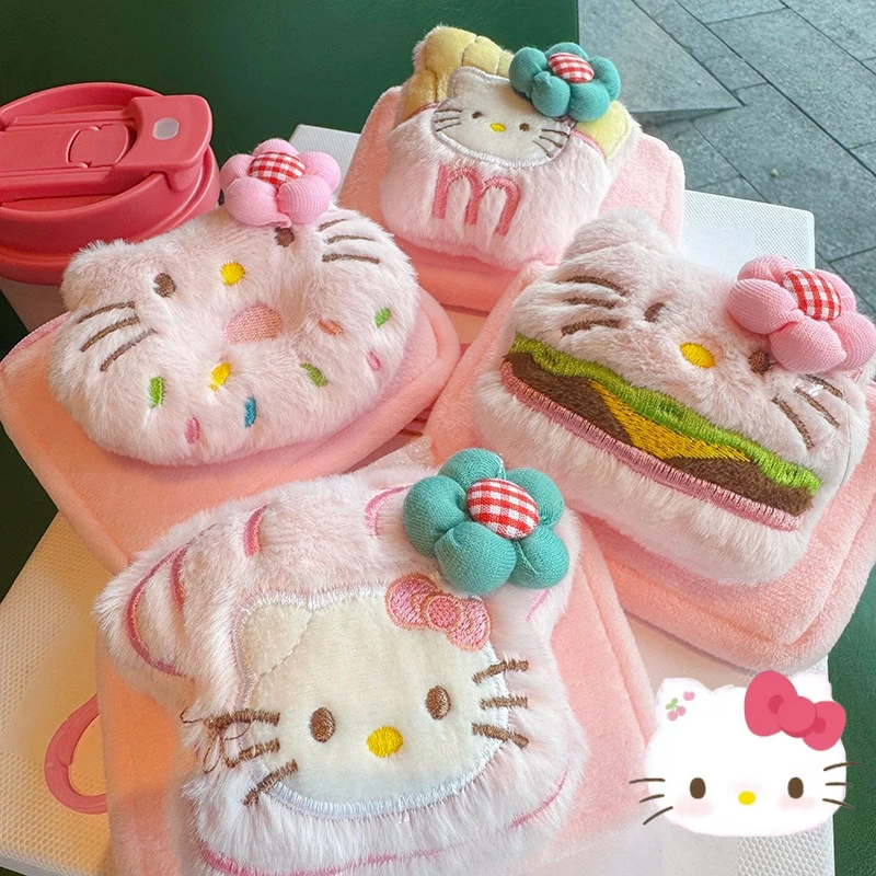 

Sanrio Hello Kitty Coin Purse Cartoon Earphone Case Keychain Girls Anime Wallet Multi-Cards Holder Creative Cute Coin Pouch Gift