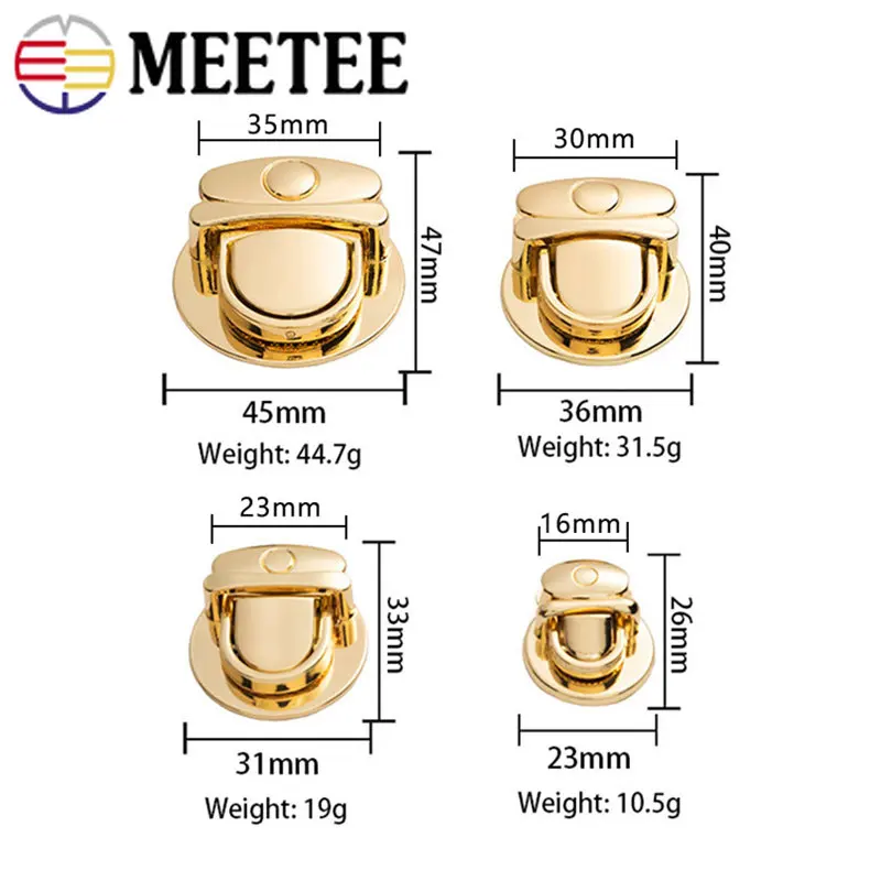 10pcs Bag Twist Lock Clasps Closure Handbag Decorative Locks Snap Women DIY Hardware Accessories H4-2 image 3