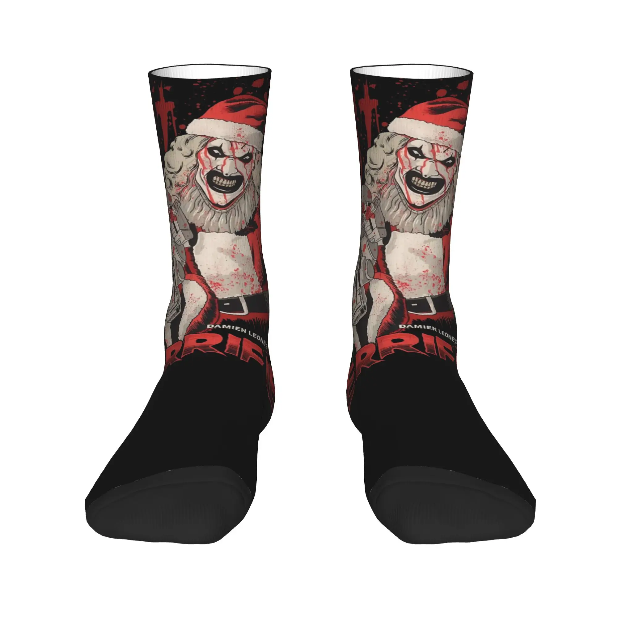 Terrifier  Socks Autumn Horror Movie Stockings Retro Men Soft Breathable Socks Graphic Running Anti Bacterial Socks