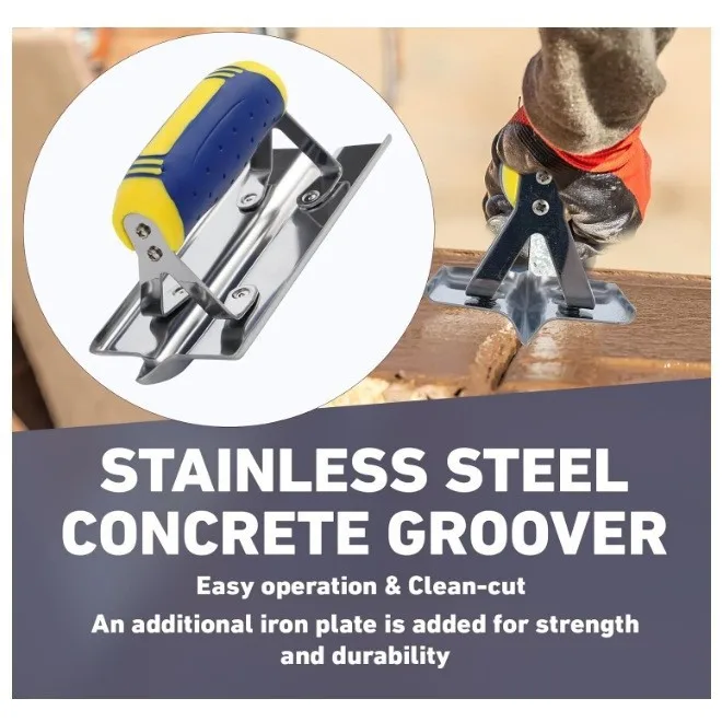 3-piece Gypsum Cement Plaster Masonry Construction Hand Tool Kit Concrete Hand Edger 3-piece Stainless Steel