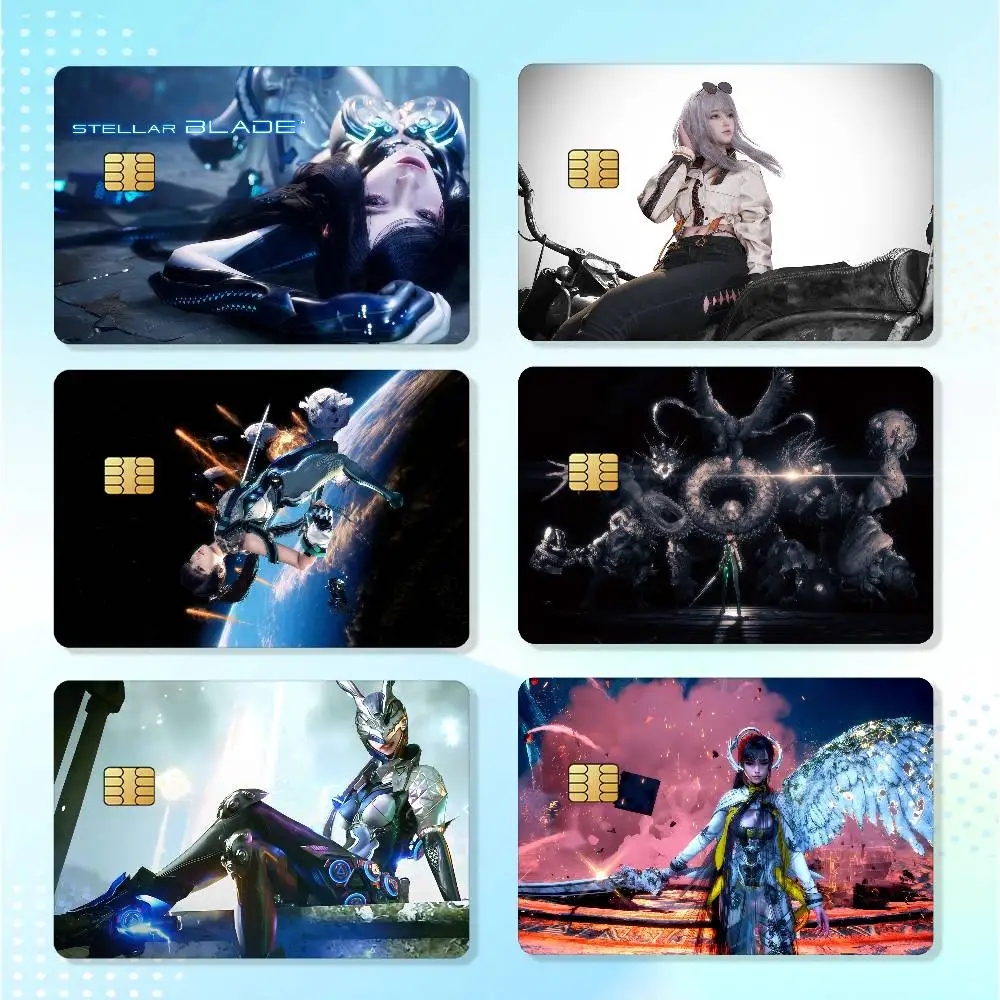 Game S-Stellar B-Blade Eve Matte Card Stickers For Credit Cards Debit Cards And Transit Cards 4Pcs