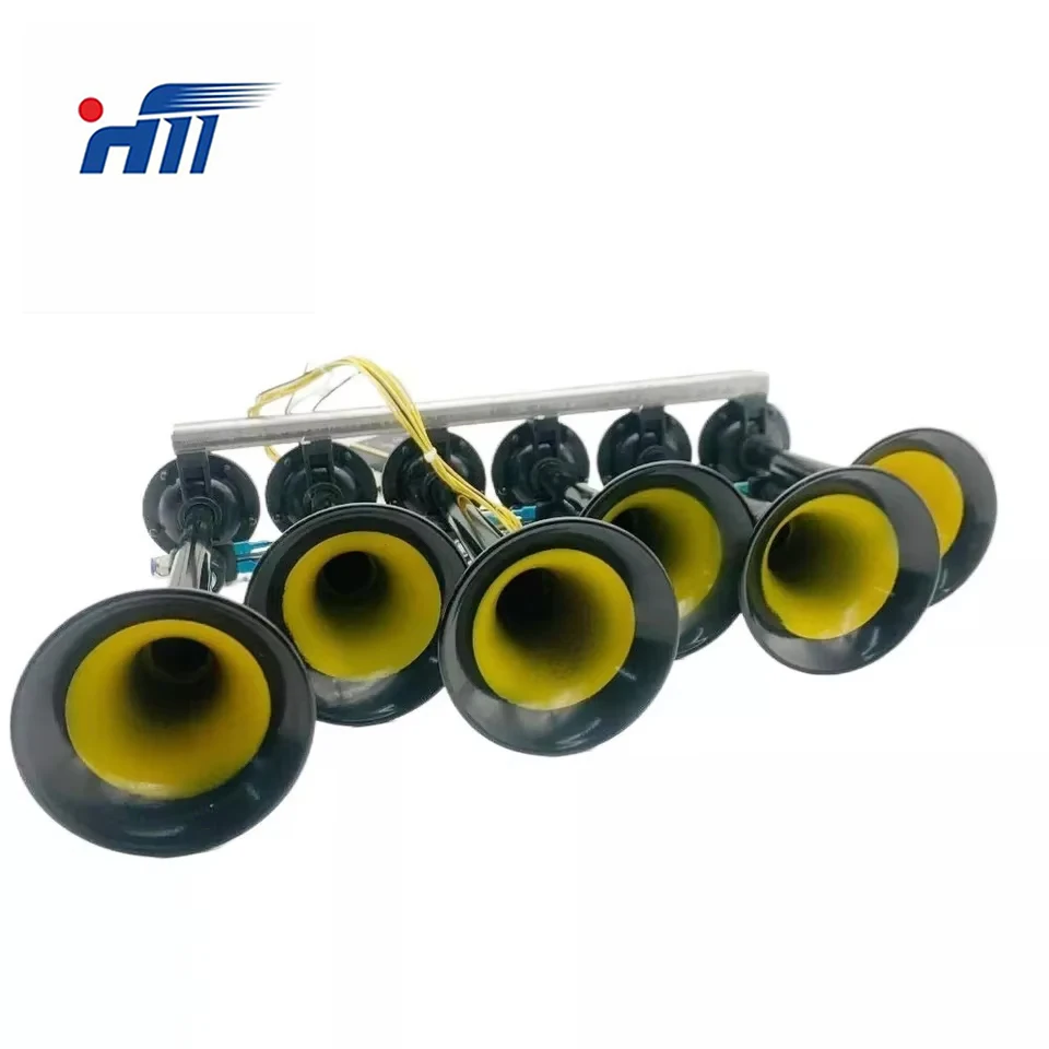 

6 PIPE AIR HORN BASURI 12V/24V 130 dB 16 MELODIES TRUCK LORRY