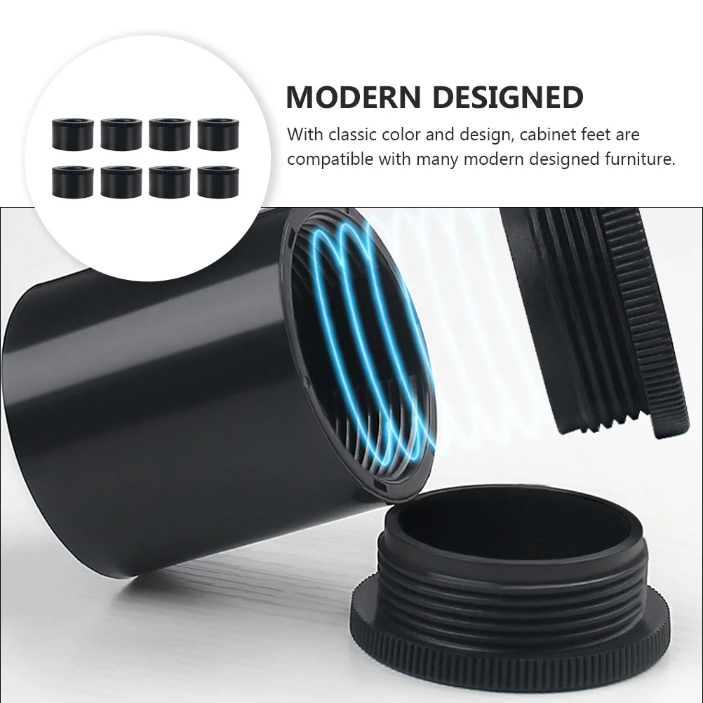 

8pcs Adjustable Cabinet Durable Furniture Pads Strong Load Bearing Replacement Feet For Bookcase Household Supplies Round Feet