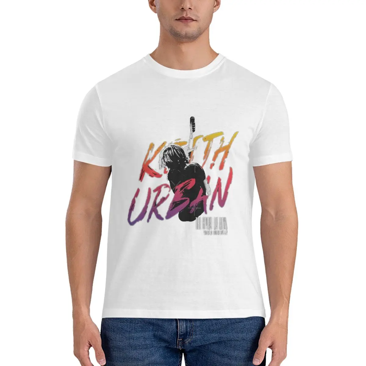 KU Spin Tour T-Shirts Men keith urban Pure Cotton Tees O Neck Short Sleeve T Shirt Gift tops fugees graphic official-website