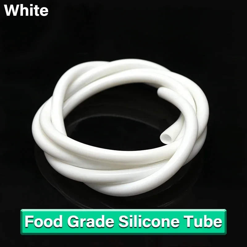 1m Flexible Silicone Tube White ID 0.5 1 2 4 5 6 7 8 9 10 11 12 14 16 18 20 30 50mm Soft Silicone Rubber Hose Food Grade