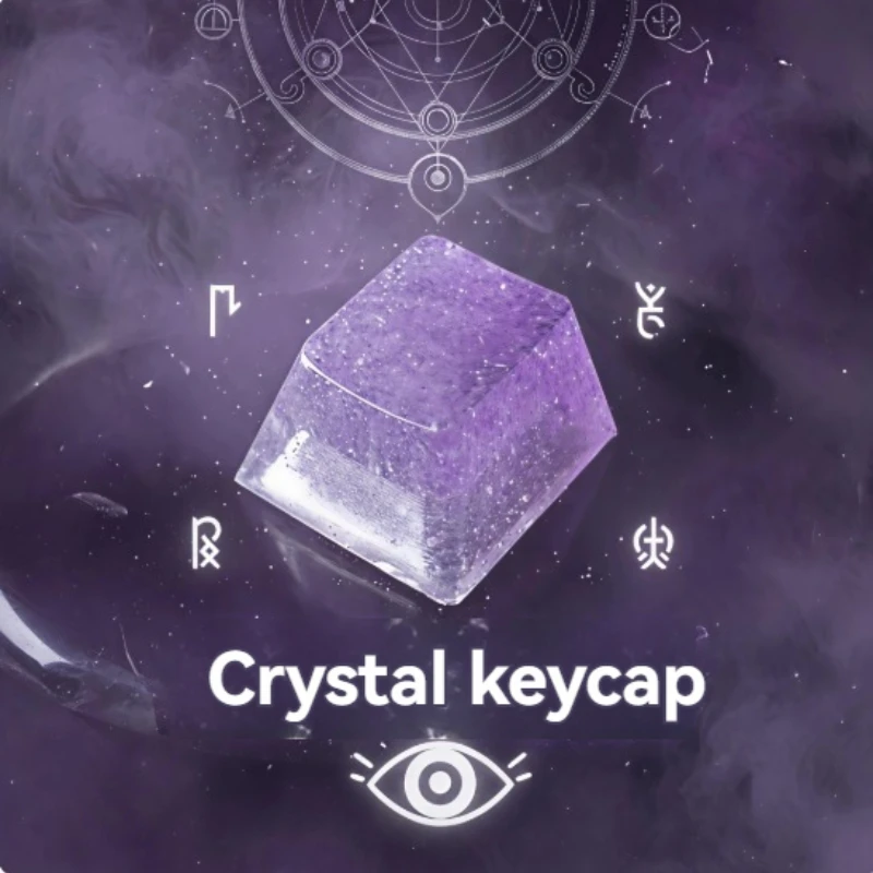 

Illusionary Crystal Creative Keycaps Light-transmitting Custom Original Handmade Keycaps for Mechanical Keyboard Accessories