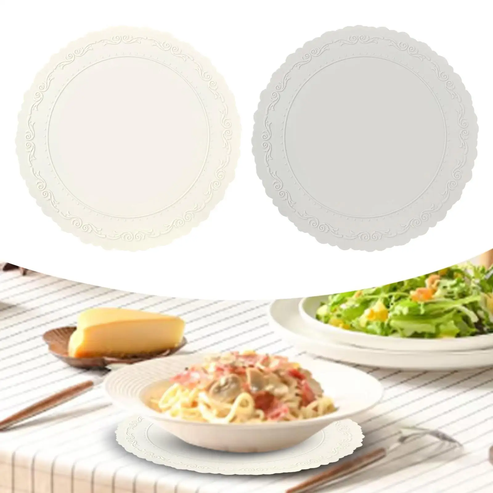 Easy Clean Silicone Placemats for Dining Table Heat Resistant Waterproof Oval Tablemats for Restaurant and Home Dining view 5