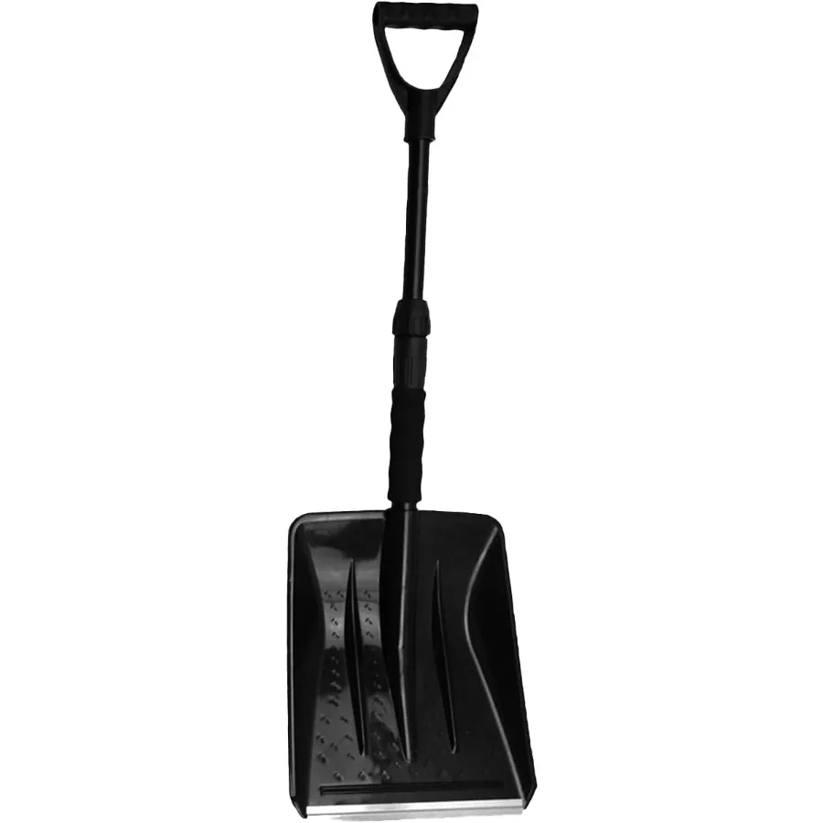 مجرفة السيارة للثلج المحمولة السوداء مجموعة مجرفة الثلج خفيفة الوزن قابلة للطي مجرفة الثلج قابل للتعديل مريح مجرفة قابلة للطي #1