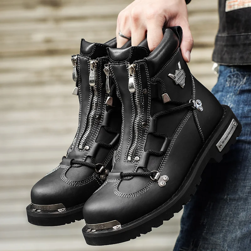الرجال عارضة Shoesthick أسفل الدانتيل متابعة عمال أحذية الرجال للعمل في الهواء الطلق حذاء رجالي جودة عالية الخريف الشتاء أحذية المشي لمسافات طويلة