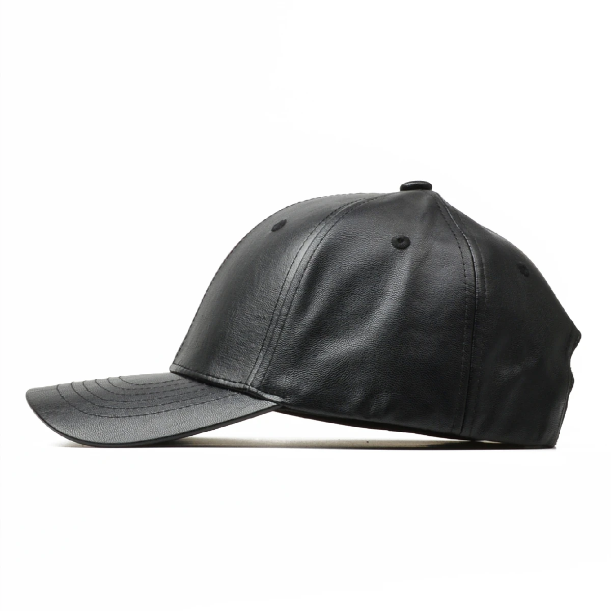 Black Leather Baseball Caps for Men Women High Quality Leather Caps Outdoor Bone Casquette Hip Hop Caps