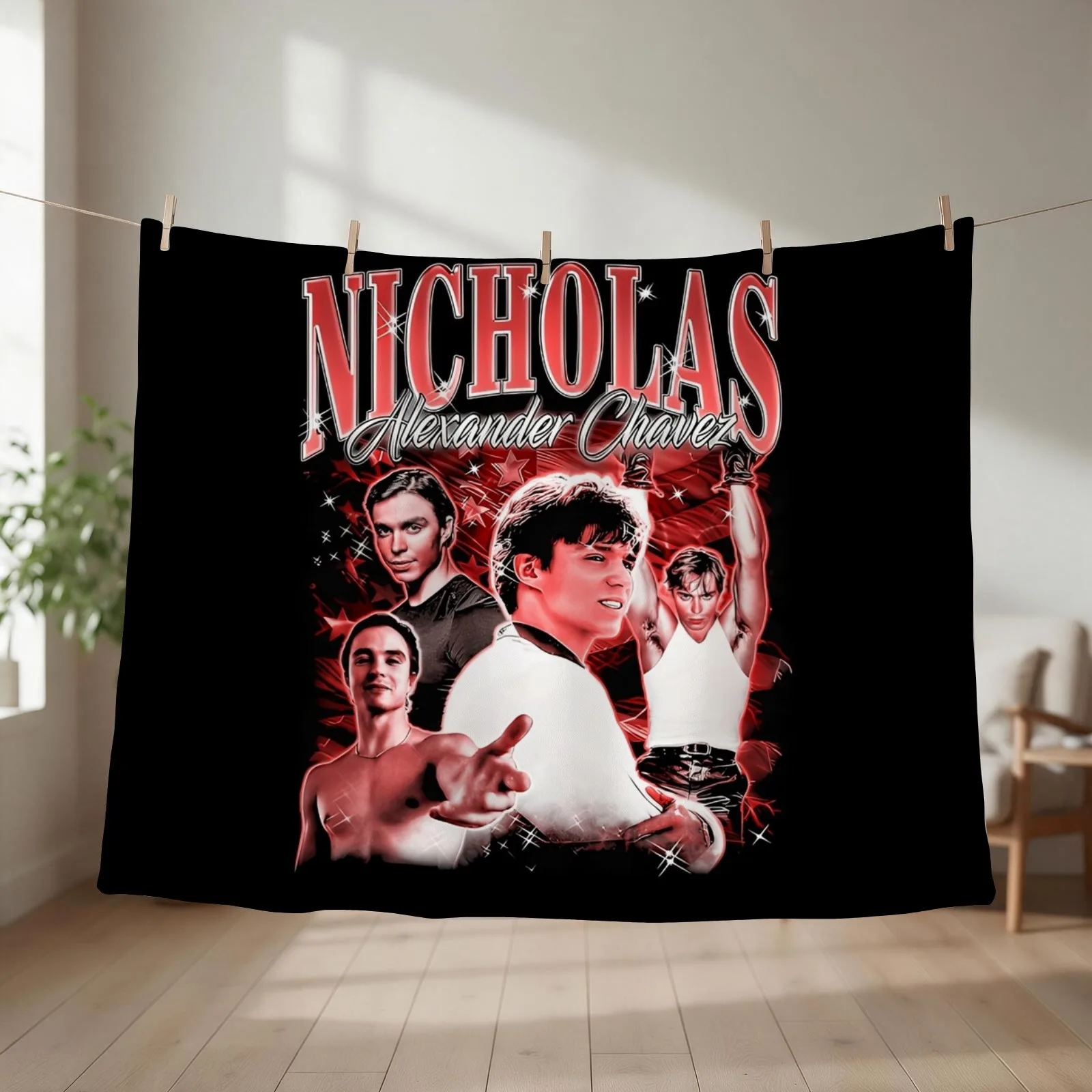 Retro Moment Nicholas Chavez Throw Blanket Luxury Designer Loose Cute Plaid blankets ands Blankets