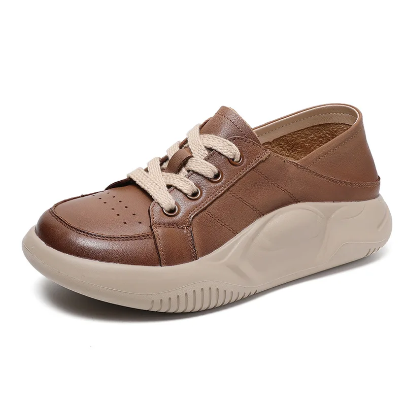 

ZXRYXGS Bestselling High Quality Full Genuine Leather Shoes Comfort Soft Sole Women Sneakers 2023 Spring Temperament Trend Shoes