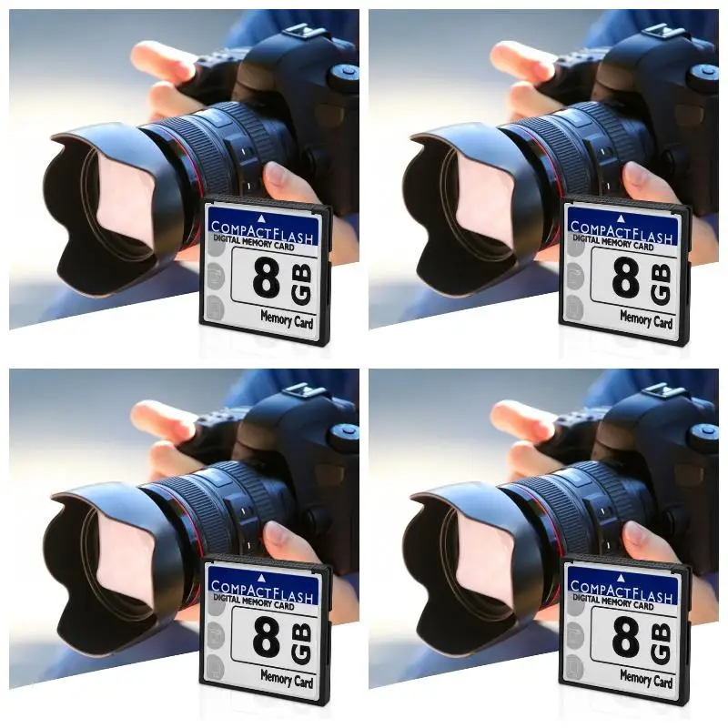 4pack X((Professional 8GB Compact Flash Memory Card(White&Blue))