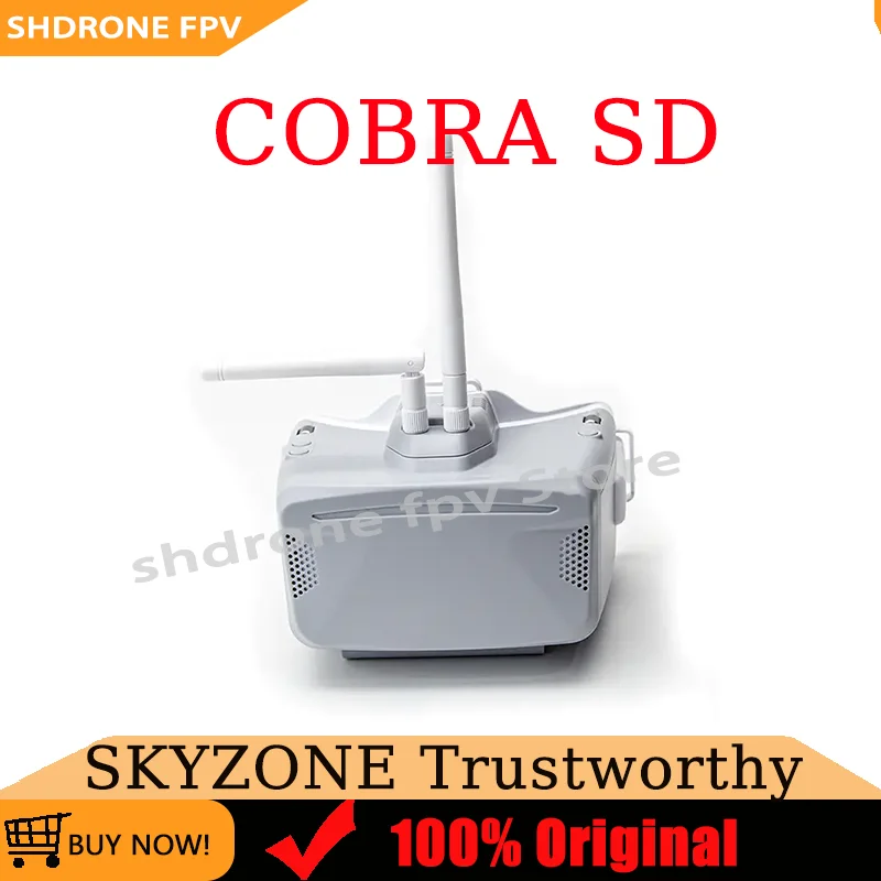 

SKYZONE COBRA SD FPV Goggles 4.3 inch LCD 800X480 Screen 5.8G 48CH Diversity Receiver Heat-Sink Fan for RC Racing Plane Drone