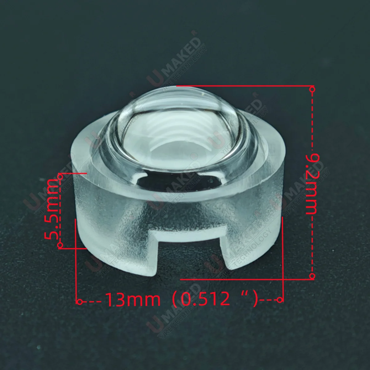 50pcs 13mm For 1/3W led Mini LED Lens 15 30 45 60 90 100 Degree for LED PCB Convex Acrylic Len With Holder Reflector Collimator