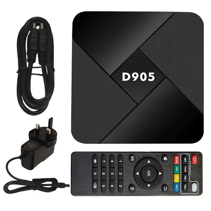 

D905 четырехъядерный WiFi Смарт ТВ приставка сетевой плеер 4K 1080P видеоигра чехол 2G Cortex-A53 четырехъядерный Top BOX Media Player