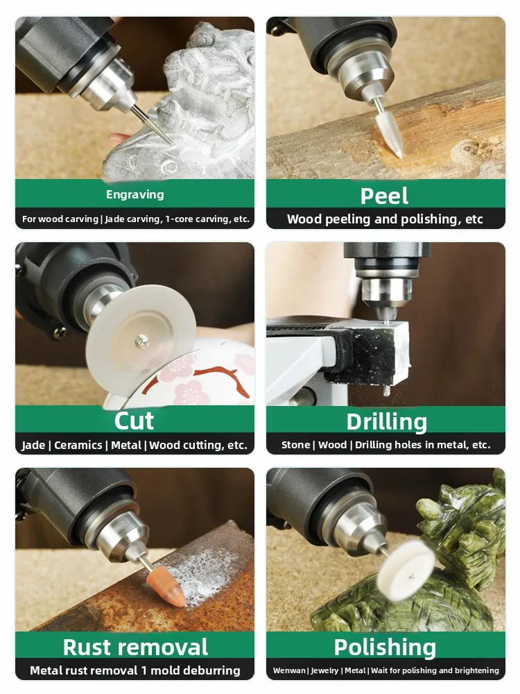 

High Power Handheld Electric Grinder Small Jade Polishing Wood Engraving Tool