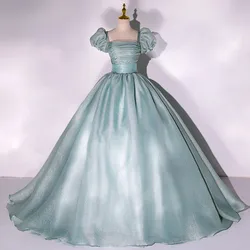 New Sweet Quinceanera Dresses Classic Puff Sleeve Ball Gown Luxury Party Dress Real Photo Prom Dress Plus Size Vestidos