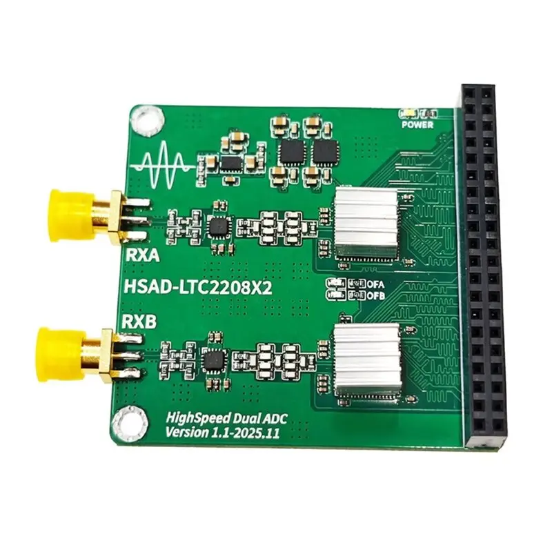 LTC2208 Dual Channel 16 Bit ADC Module High Speed For RIGUKE/ALINX MEYESEMI FPGA For Any Waveform Capture