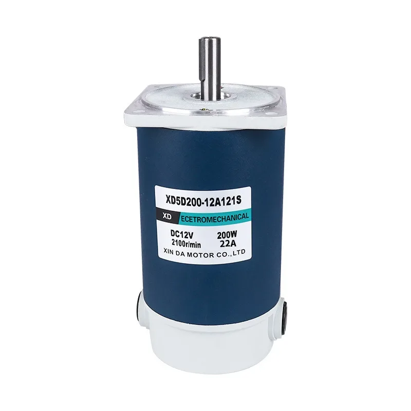 200W DC high-speed motor 12 / 24v speed motor torque positive and negative 3000 turn brushed electric motor