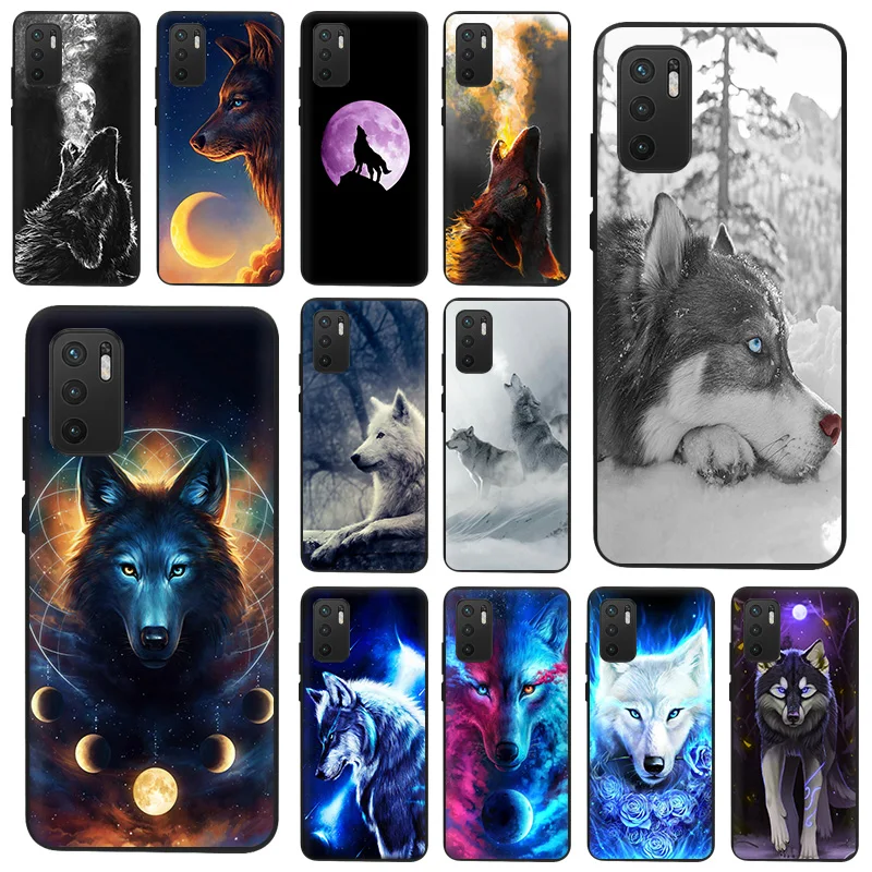 Мягкий чехол для Xiaomi Redmi 10 10c 9a 9t 9 8 Note 11 Pro 5G 11s 11e 10 10s 11t 9s Moon Wolf Howl Art, силиконовые чехлы для телефонов