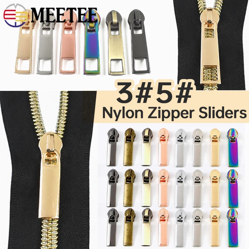 

10/20Pcs 3# 5# Nylon Zipper Slider Bag Shoes Closure Zippers Head Backpack Jacket Replace Zips Puller Repair Kits Accessories