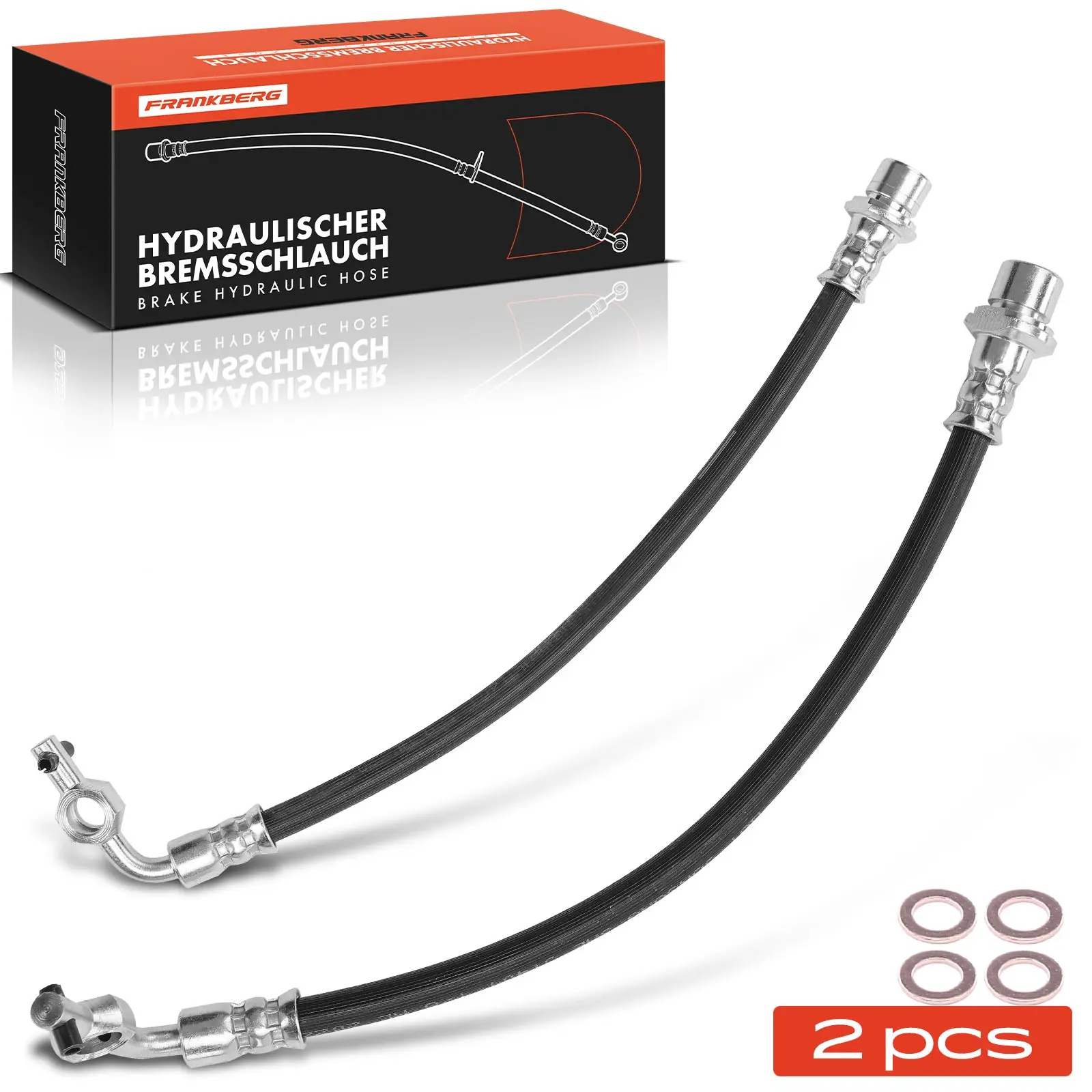Frankberg 2x Bremsschlauch Bremsschläuche Hinten Links Rechts für Toyota RAV 4 II A2 1.8L 2.0L 2205093 2205092 H620658 H620659