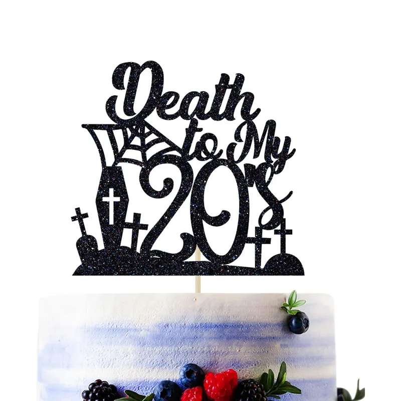 Death to My Twenties Rip to My Twenties Cake decoration, Old English theme 30th birthday party decoration