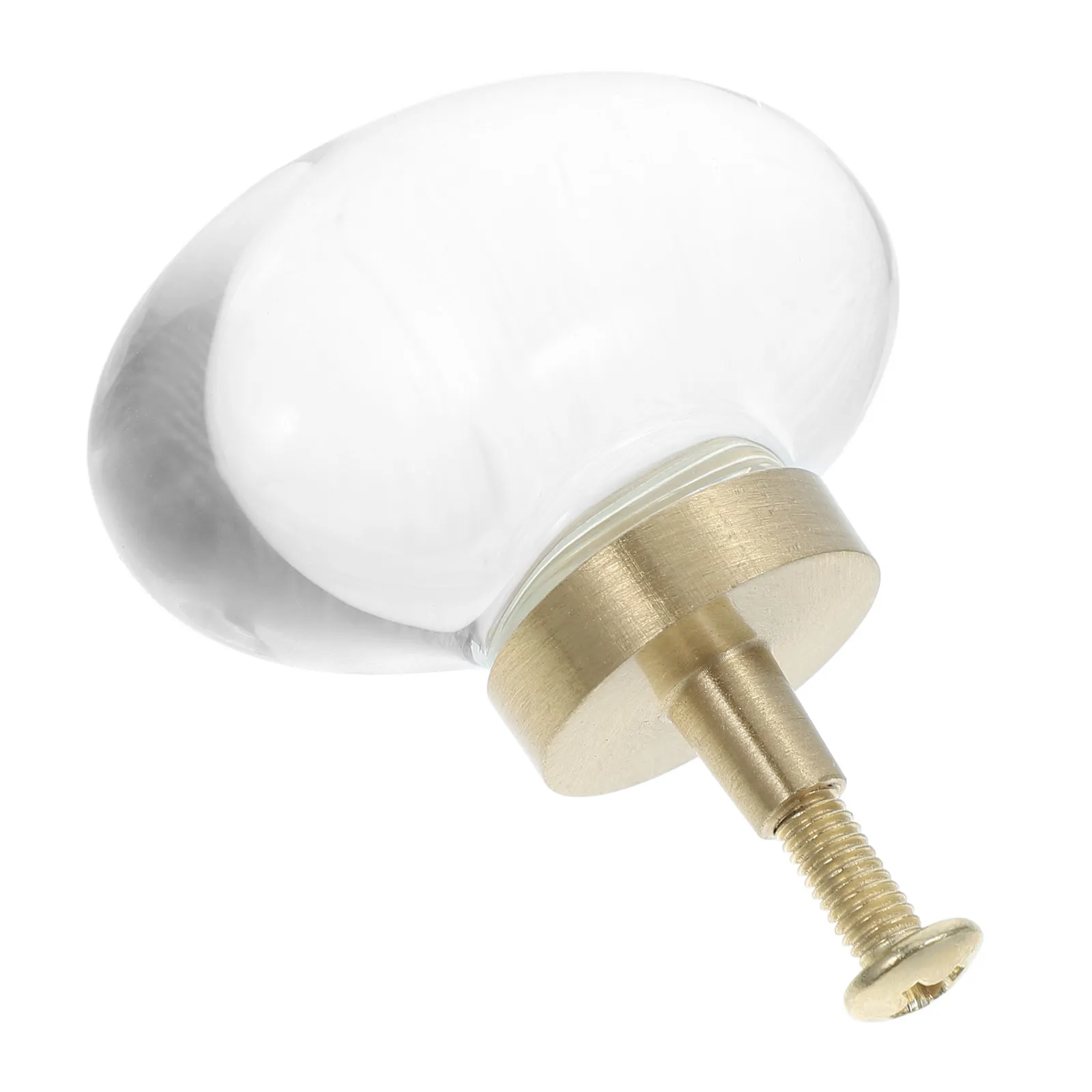 Crystal Cabinet Knobs Oval Brass Clear Crystal Handle Decorative Kitchen Wardrobe Drawer Pulls Modern Unique Design