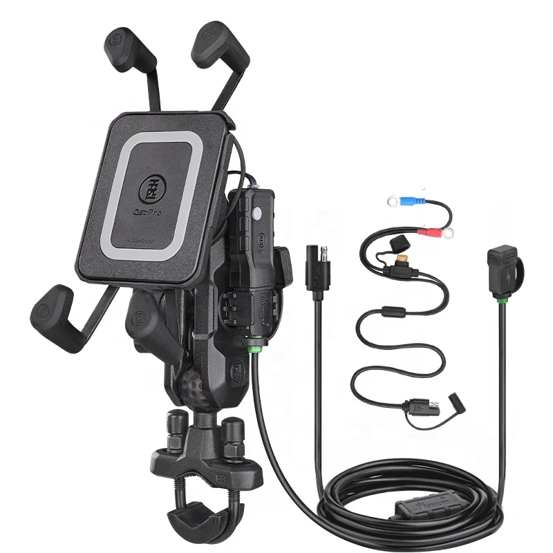 motorcycle phone holder with wireless charger U-bolt Multi-X   for 