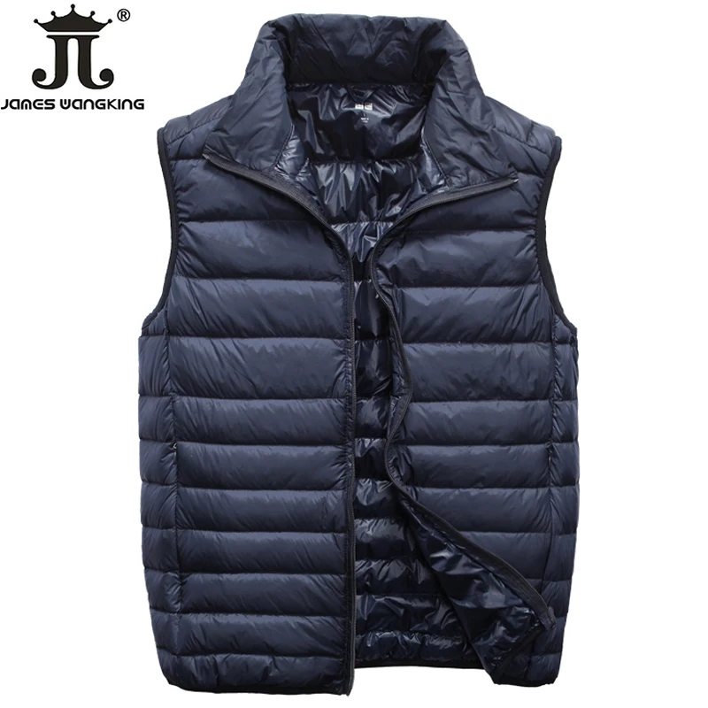 Male Down Coat High Quality Comfort Casual Fashion  Breathable Solid Color Keep Warm White Duck Mens Down Jacket Plus Size M-5XL