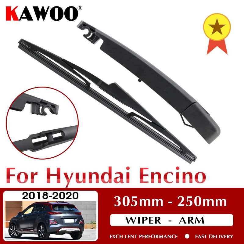 

KAWOO Car Rear Wiper Blades Back Window Wipers Arm 305mm For Hyundai Encino Hatchback 2018 2019 2020 Auto Windscreen Blade