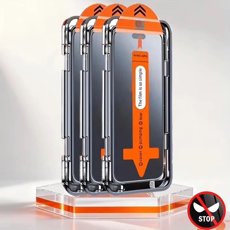 

1-3PCS Dust Free Screen Protector For iPhone 17 Pro Max 16 Pro 17 16 14 13 15 11 8 12 6Plus XS Max XR Air Tempered Glass Privacy