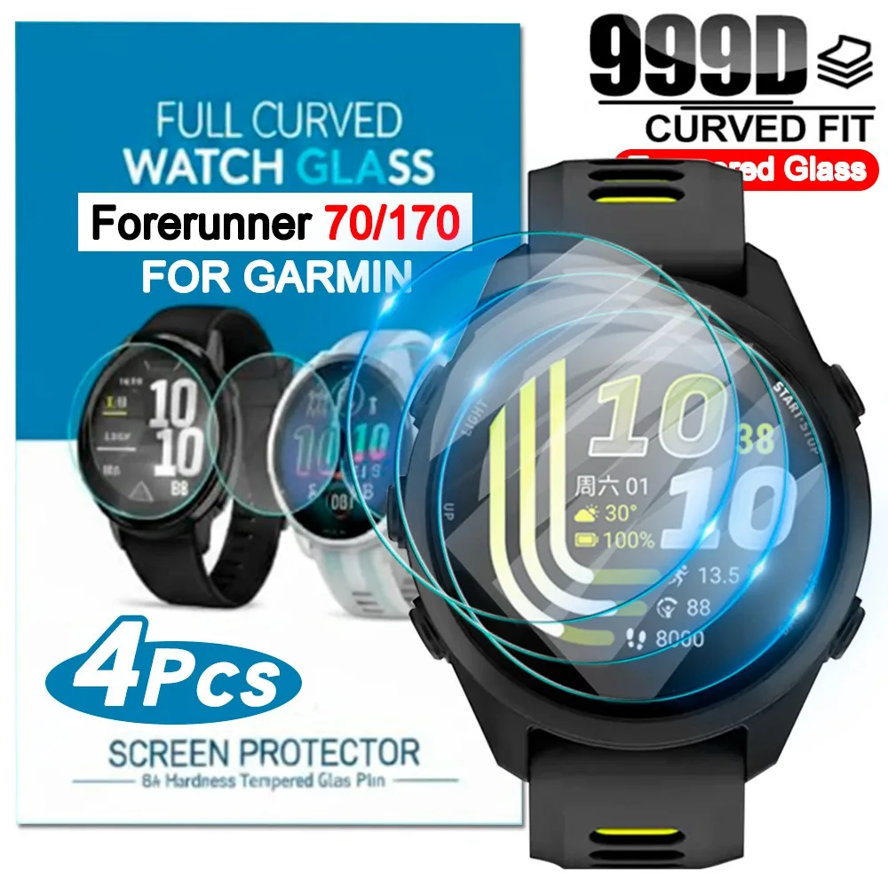 1/2/3/4Pcs Tempered Glass Screen Protectors for Garmin Forerunner 170/70 Watch HD Protective FIlm for Garmin Forerunner 70/170