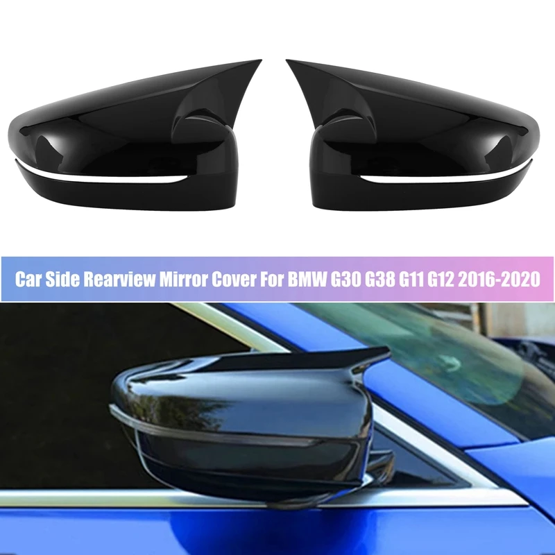 Car Door Side Rearview Mirror Cover Side Mirror Cap Sticker Trim For-BMW G30 G38 GT G11 G12 2016-2020