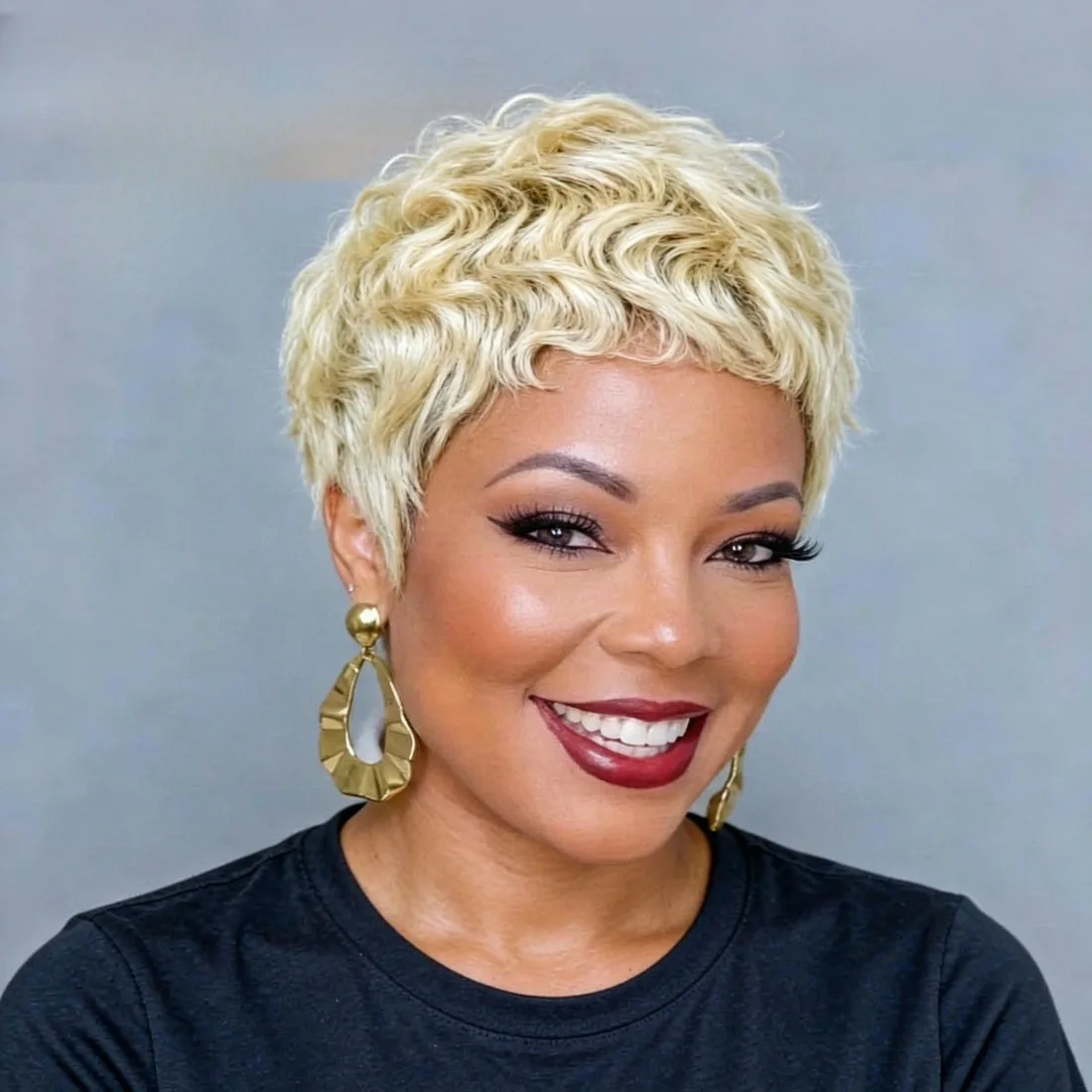 Short 613 Blonde Straight Pixie Cut Wig Real Human Hair Glueless Layered Full Volume Ready to Wear for Black Women Daily Use